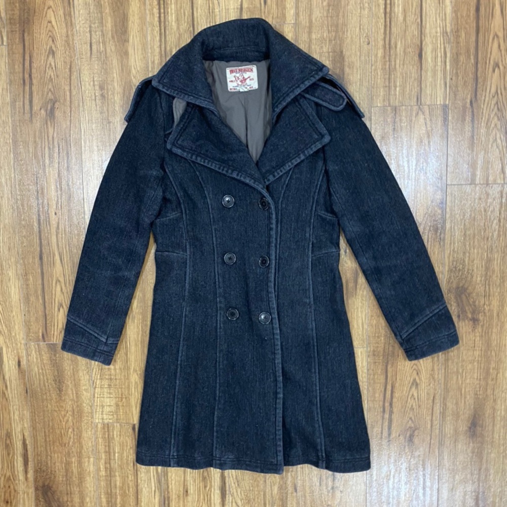 True Religion button up trench coat